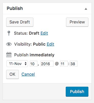 Scheduling posts for a future date makes things more efficient 