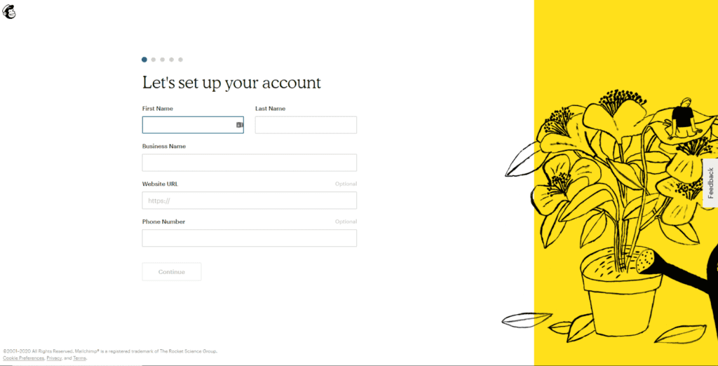 Screenshot of Mailchimp functionality for a Classroom Newsletter.