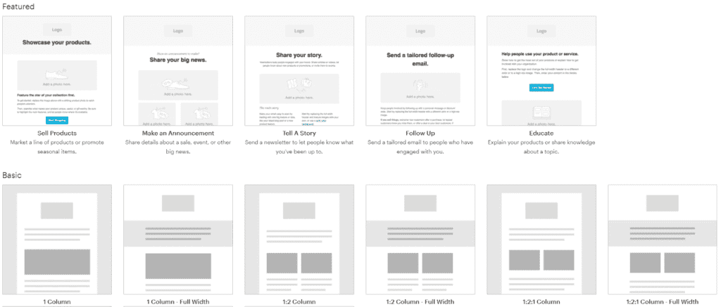 Mailchimp templates