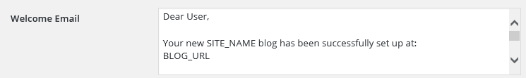 Welcome email